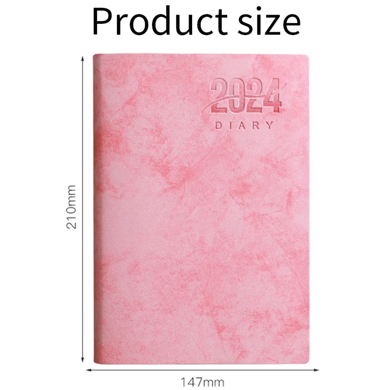 A19E-2024 A5 Week To View Diary Full Year Planner Organiser Hardback Cover With Gift Box Set For Christmas Gift Green Easy To Us