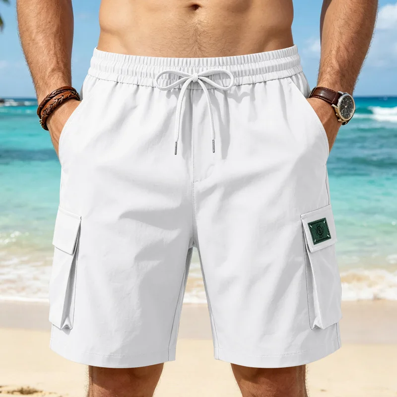 European and American Cross-Border Men's Outdoor Loose American Casual Multi-Pocket Tooling Beach Sports Five-Point Shorts