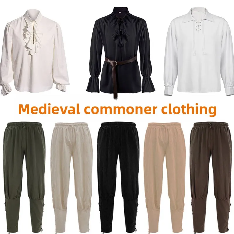 Nuevo disfraz Retro de corte Medieval loween Performance irt, traje largo de conteo de pirata, ropa étnica de escenario para mujer