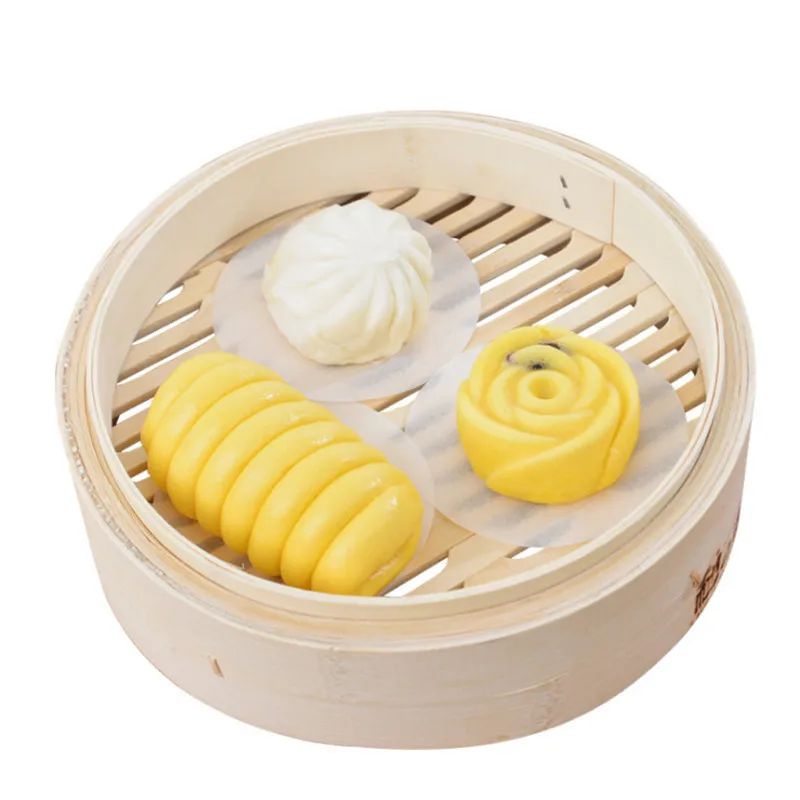 500pcs Round Square Steamed Bun Papers Non-stick Household Snack Bread Cake Steamer Oil Paper Pads