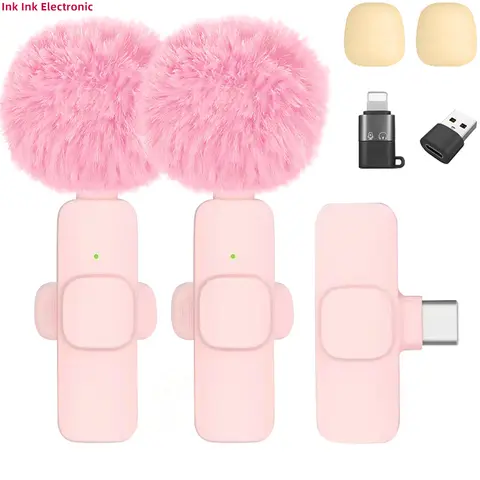 Nuevo micrófono Lavalier inalámbrico, Mini micrófono portátil para grabación de Audio y vídeo para iPhone, Android, PC, cámara, teléfono para juegos en vivo