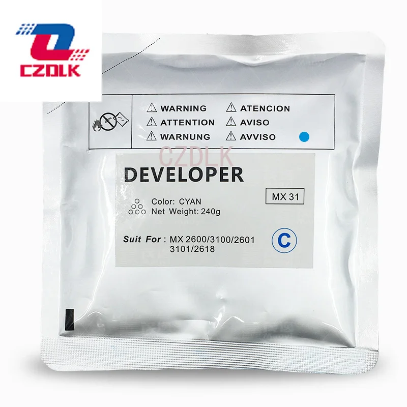 1X Pengembang MX-31 Baru yang Kompatibel untuk Sharp MX-2600N 3100N 2601N 3101N 2618N 240G Bubuk Pengembang