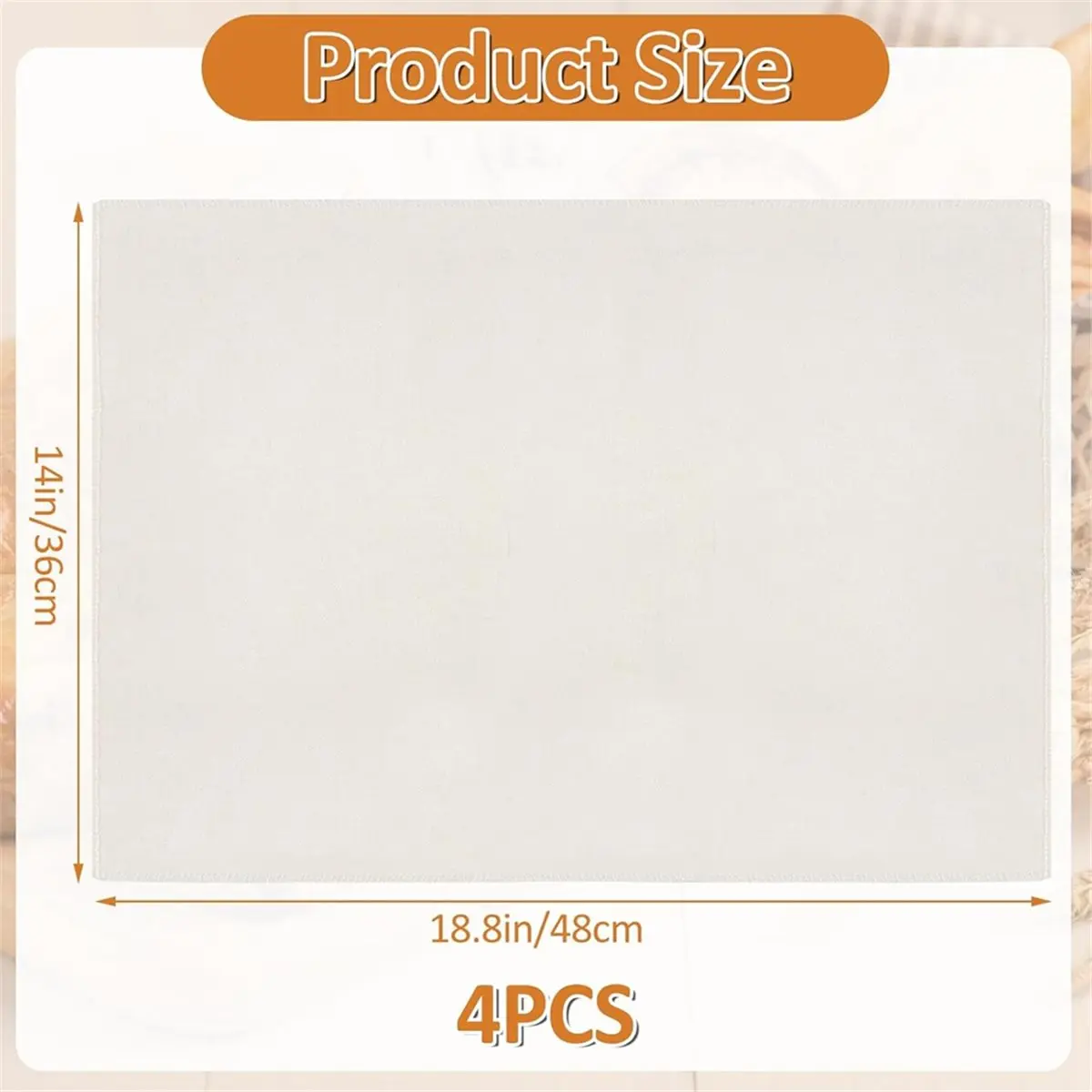 AA25 4PCS Tea Towels for Baking Sourdough, 14x18.8 Inch Reusable Thick Bread Towels for Proofing, Bread Cloth for Pastry