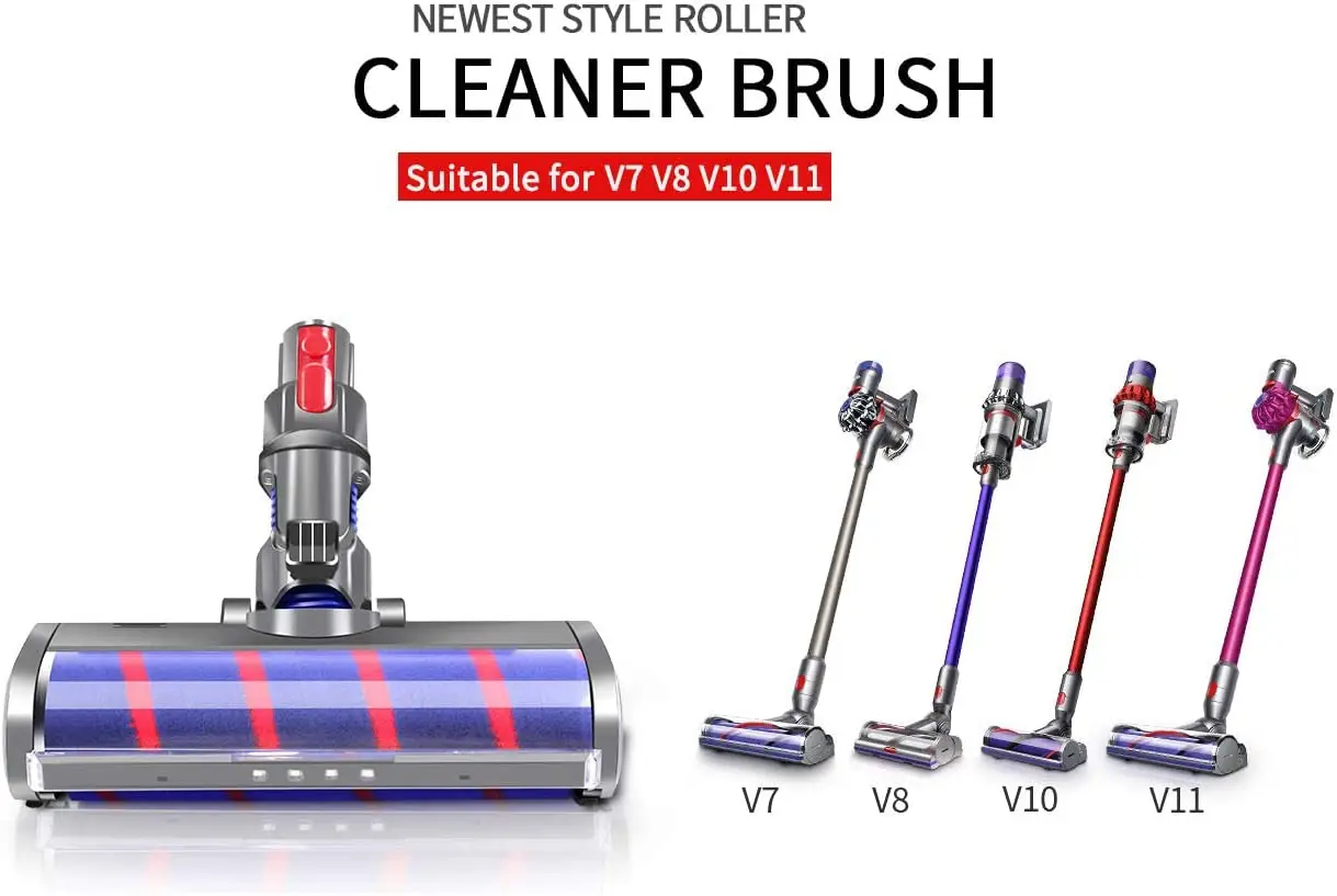 Testa per pavimenti girevole all'ingrosso Doppio spazzola a rullo morbido Compatibile con parti per aspirapolvere Testa del motore ruotabile
