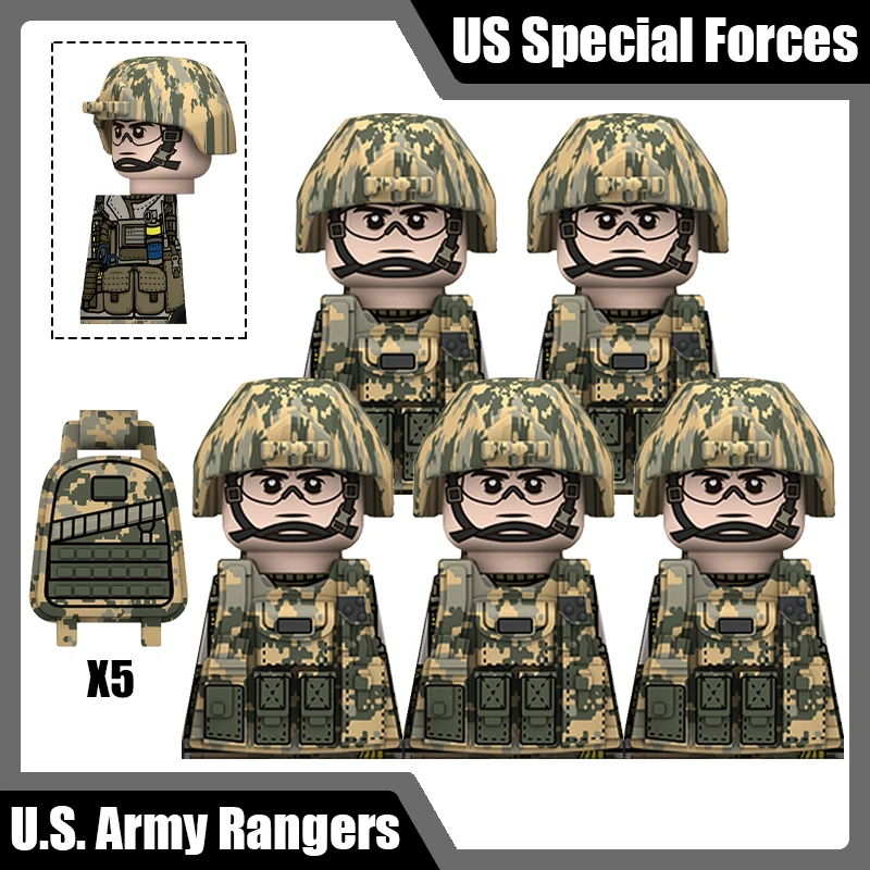 MOC City Military US Special Forces Building Blocks SWAT SEAL Air Force Navy Soldier Figures Police Helmet Vest Bricks Toy Gifts