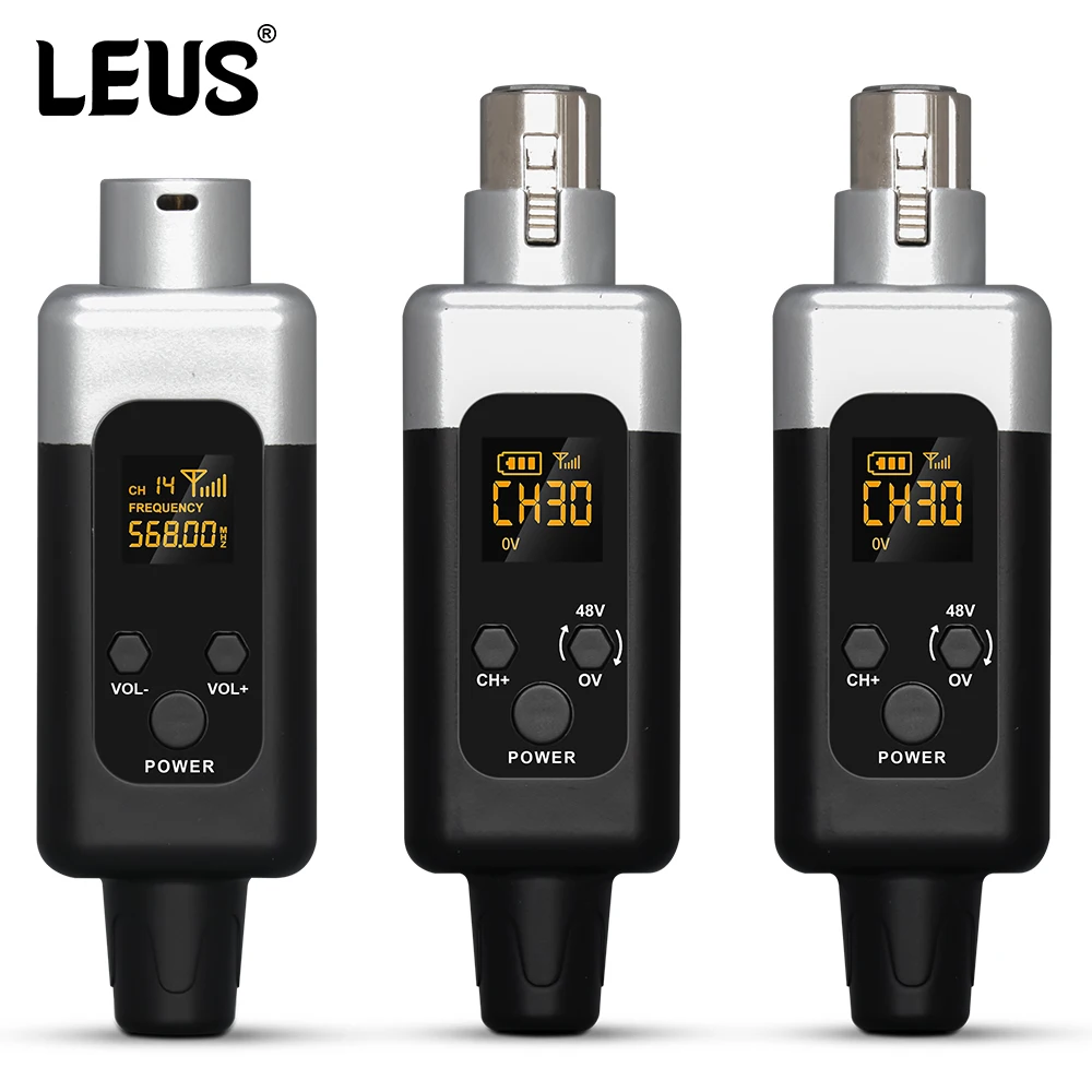 LEUS U2 UHF Wireless Microphone Converter XLR Transmitter/Receiver Microphone Wireless System for Dynamic/Condenser Microphone image 3