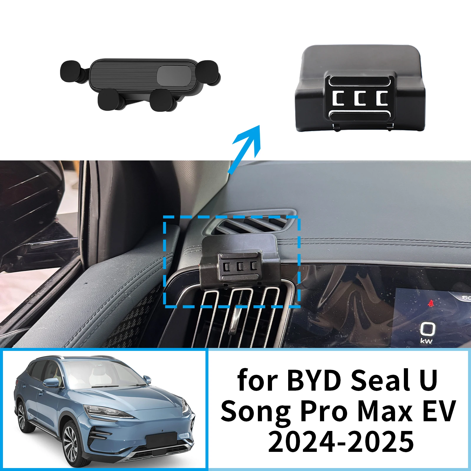 

for BYD Seal U Song Pro Max EV 2024 2025 Car Mobile Phone Holder GPS Bracket Navigation Stand Auto Accessories