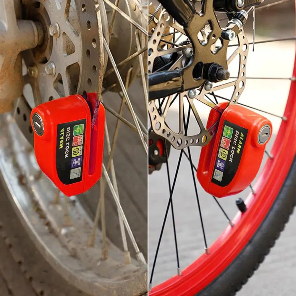 

Motorcycle Bicycle Lock Alarm Safety Protection Padlock Bag Anti-Theft Disc Accesso Alloy Rope Motorcycle Lock Reminder Alu R3K7