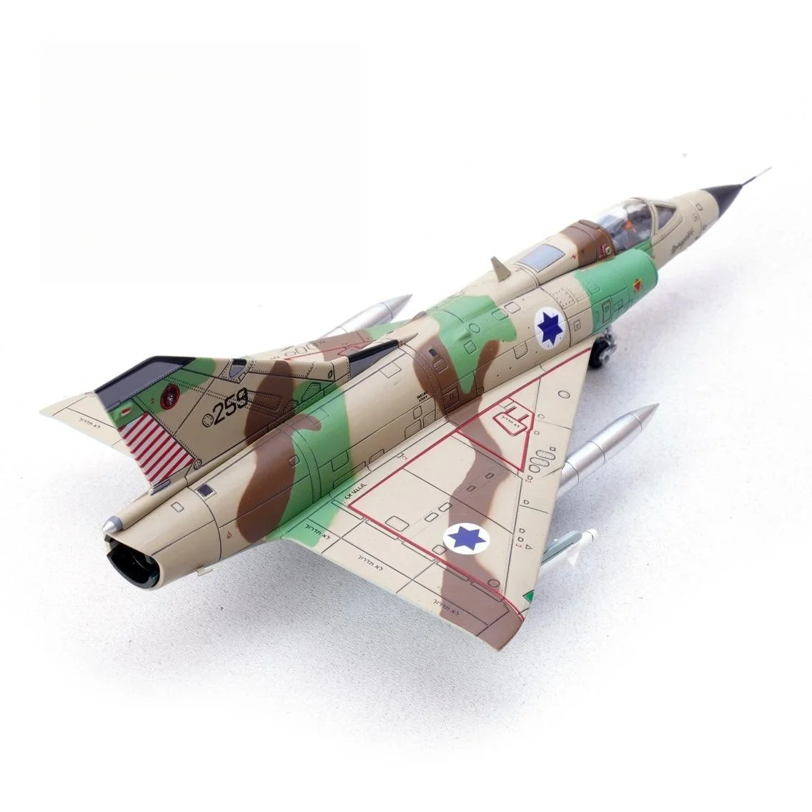 1:72 Scale Israel Air Force Mirage 3 Fighter Model Airplanes Simulation Alloy Diecast Aircraft Models Military Souvenir Decor