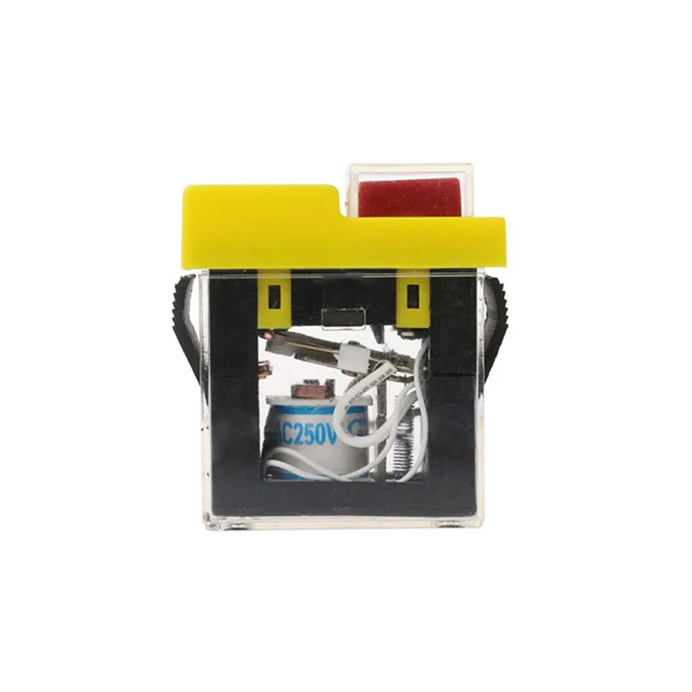 AC 250V 6A Waterproof Pushbutton Machine Cutter Drill On Off Switches Control Box Switches Electromagnetic