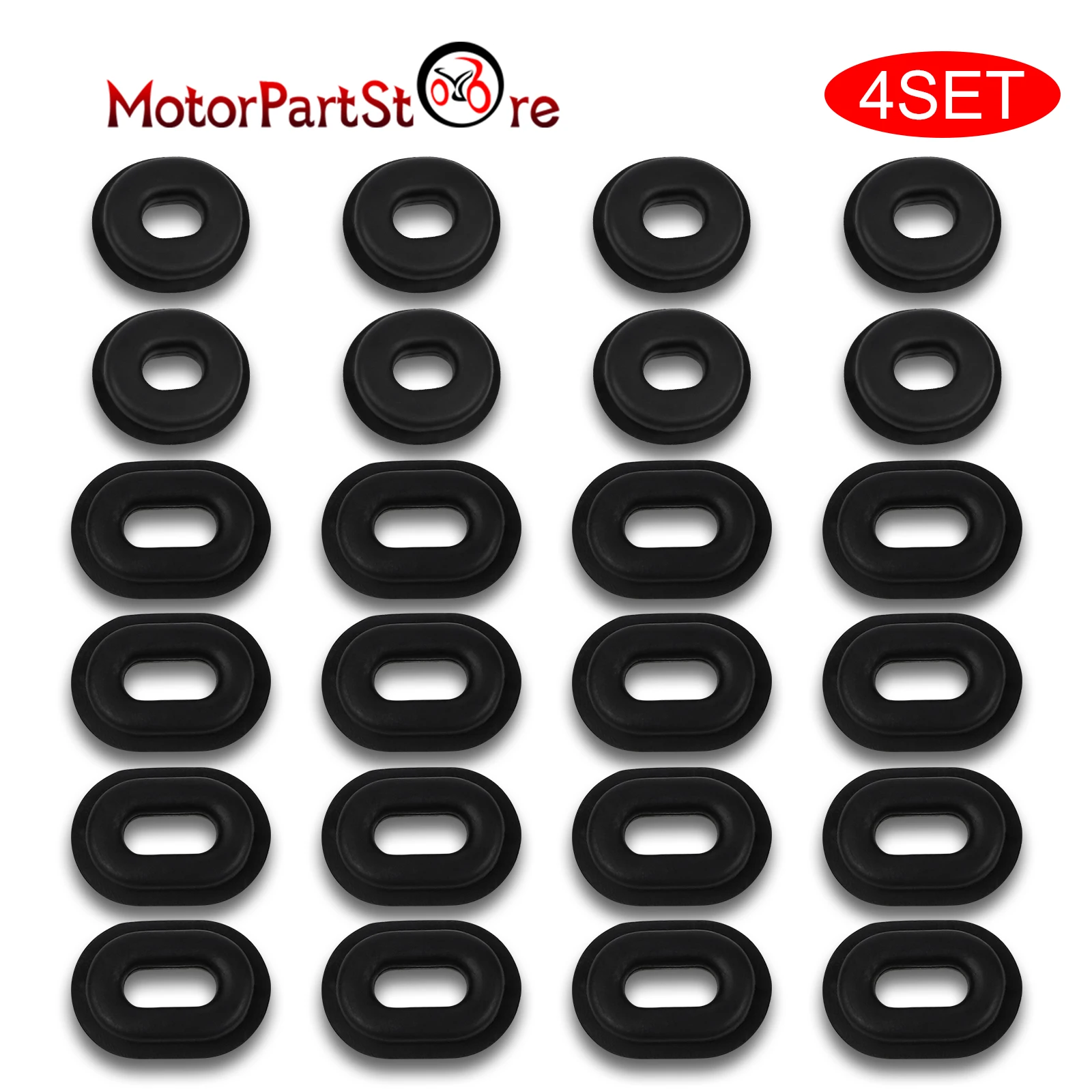 4 Sets Motorcycle Rubber Grommets Body Side Cover Fairing Goldwing Bolt for Honda CG125 CT125 CB125 CB500 CB550 CB750 XL 100 125