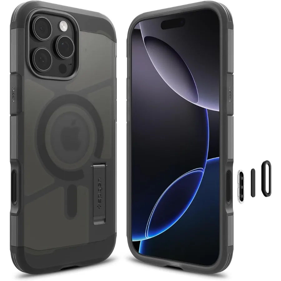 حافظة لهاتف iPhone 16 Pro مدرعة قوية T Ai MagFit مع تغطية زر التحكم في الكاميرا متوافقة