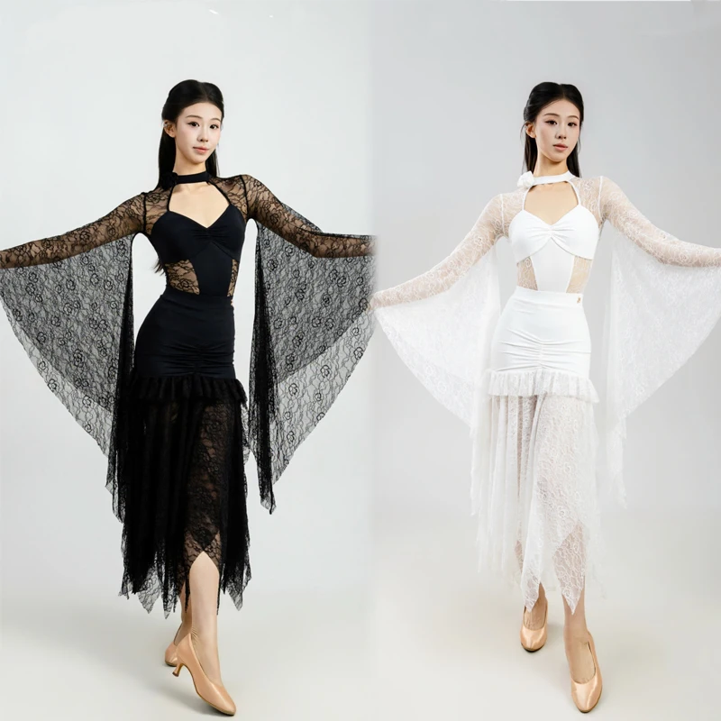 Fashion Ballroom Dance Comeptition Costume Adults Latin Dance Practice Clothes Women'S Tango Modern Dancing Costumes SL16240