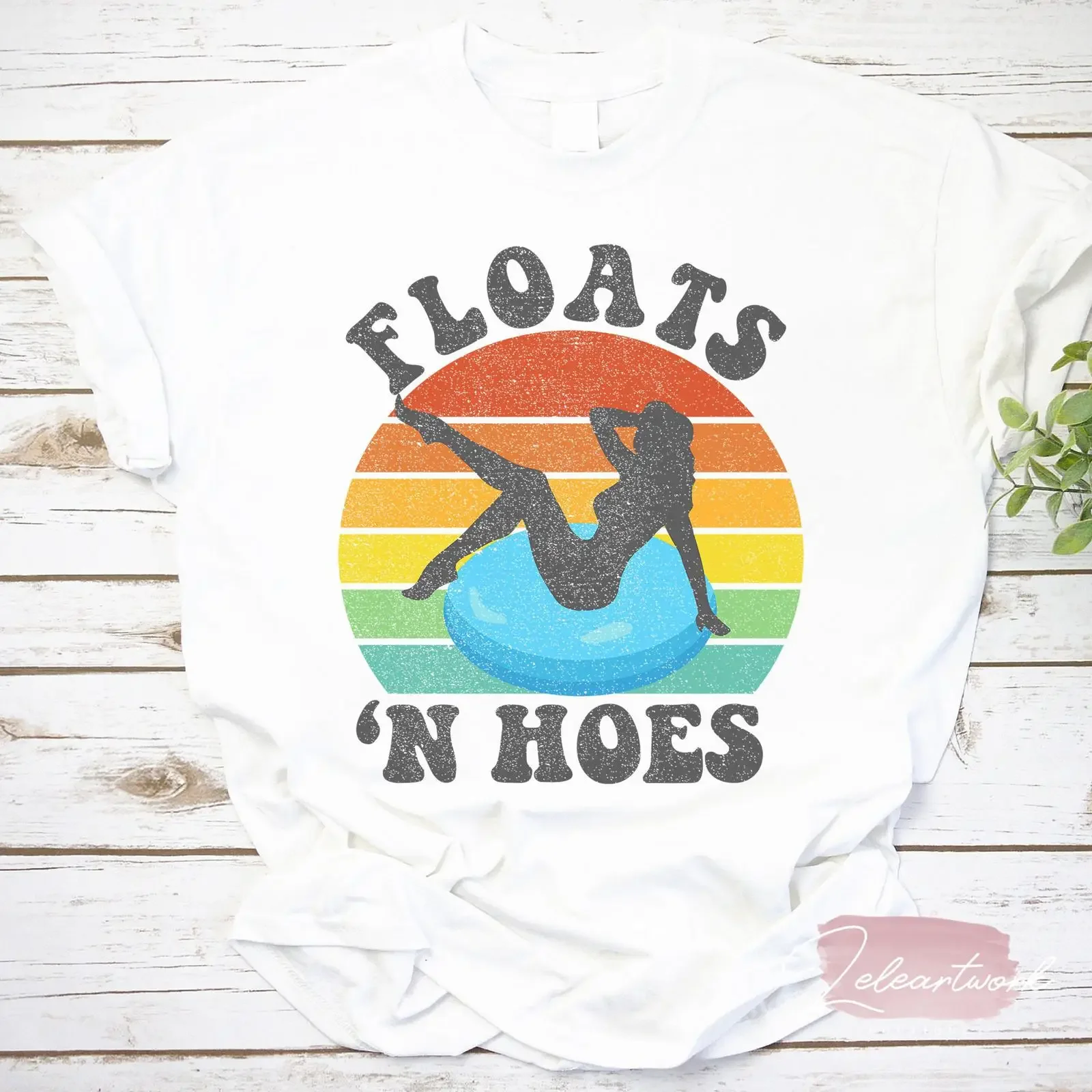 Floats And Hoes Retro Vintage T Shirt FloaT vintage Washed Slightly Unisex Stylish Breathable homme designer clothes Casual