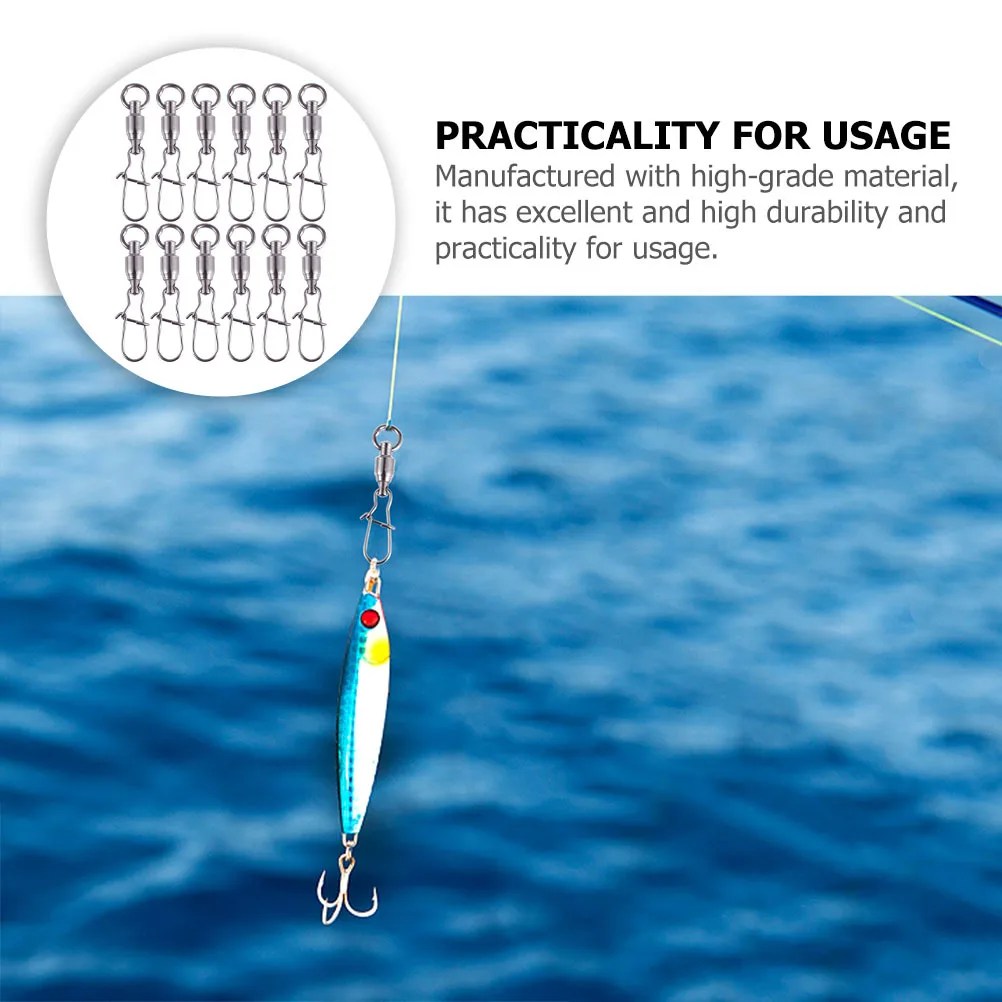 

20Pcs Fishing Swivels Saltwater Tackle High Durability Corrosion Resistance Snap Swivel Fishing Swivels Snap Swivel