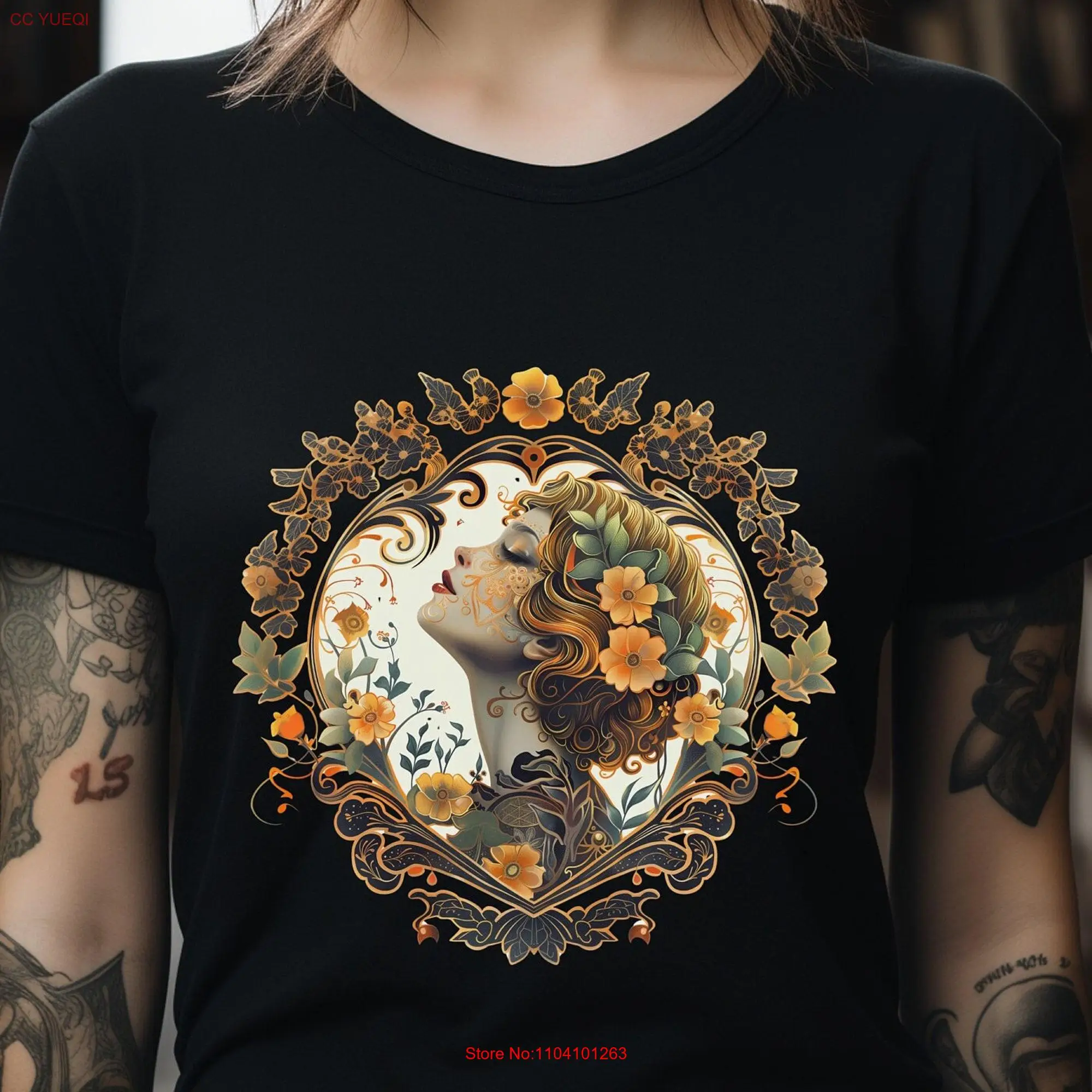 Women's History Month shirt woman tee women power pride herstory girlfriend gift mom grandma Art Nouveau style