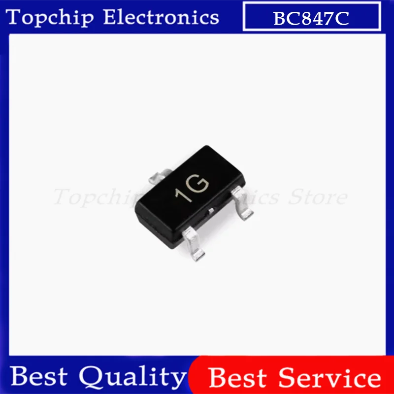 100pcs BC847C SOT-23 BC847 847C SOT SMD SOT-23 1G