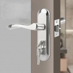 125 Hole 304 Stainless Steel Bathroom Aluminum Alloy Single Tongue Handle Lock with Key