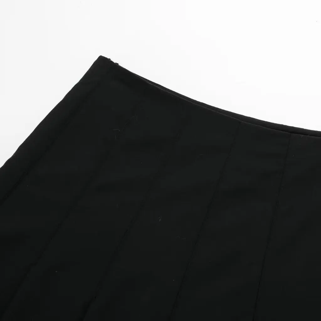 

Women's Wide Pleated Mini Skirt European American Style Spring Street Fashion New Arrivals