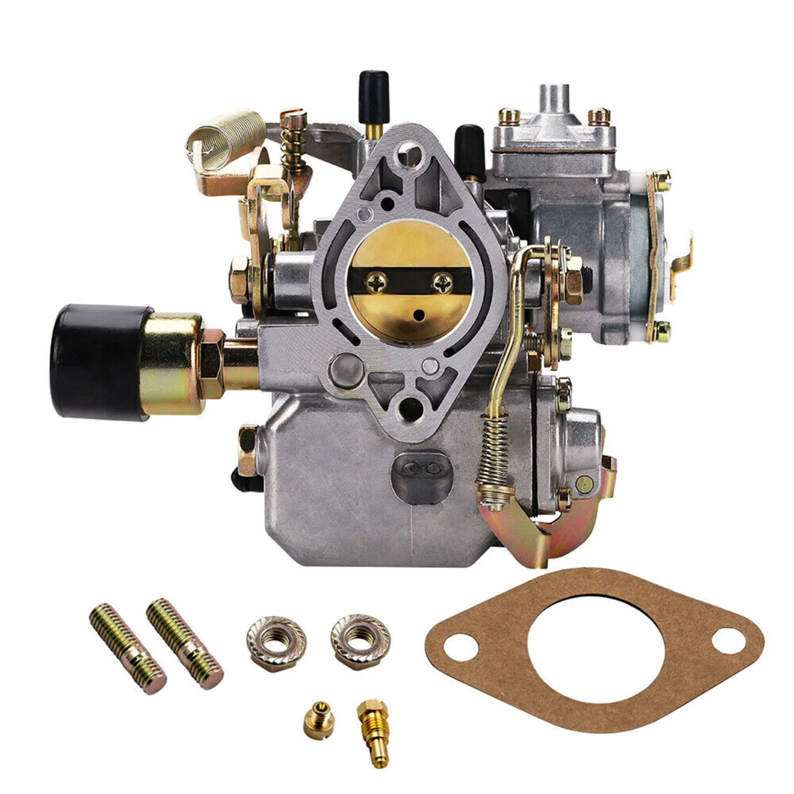 Carburador 34 Pict-3 113129031K para VW Beetles 1971-1979, Doble Puerto, 1600cc, 12V, 37mm, Carburador PICT-3 con Accesorios