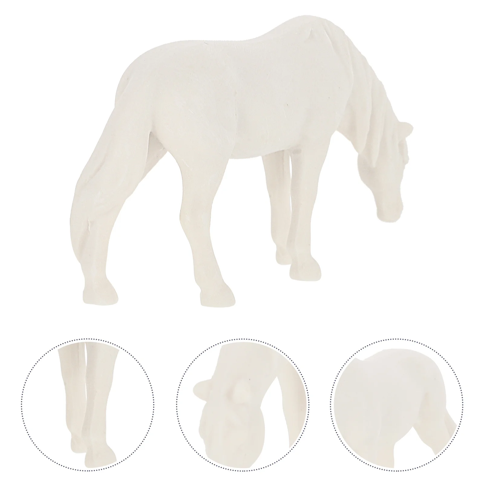 

1Pcs Mini Simulation White Horse Resin Ornament for Reptile Tank Landscape Decoration Aquarium Artificial Horse
