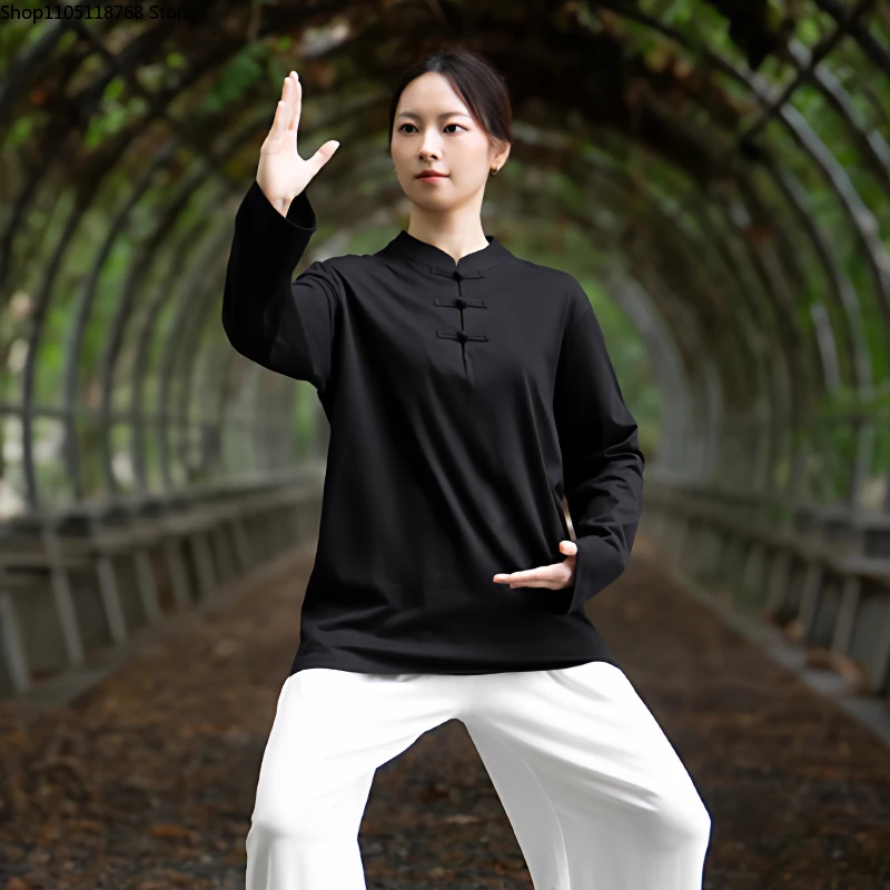 

Martial Art Uniform Tai Chi Clothes Kung Fu Dress Wushu Clothing Women and Men Unisex Kun Master Long Sleeved