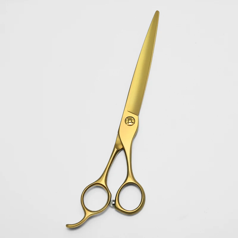 Sakura professional pet grooming scissors, golden color, comprehensive refinement, serrated straight cutting, dog hair cutting