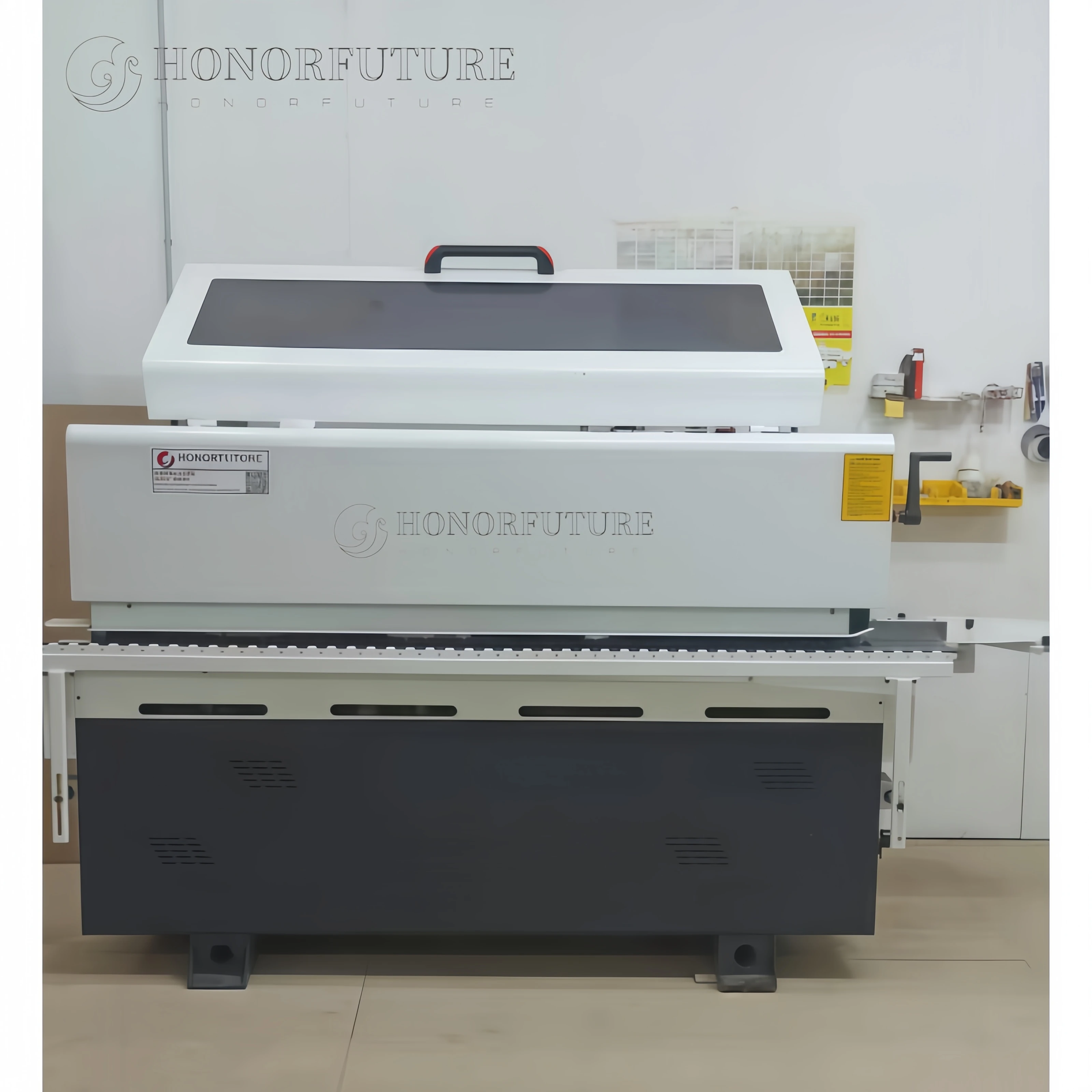 Professional Wood MDF PVC Strip Glue Edge Bander with Scraping Buffing Straight Line High Quality Automatic Edge Banding Machine