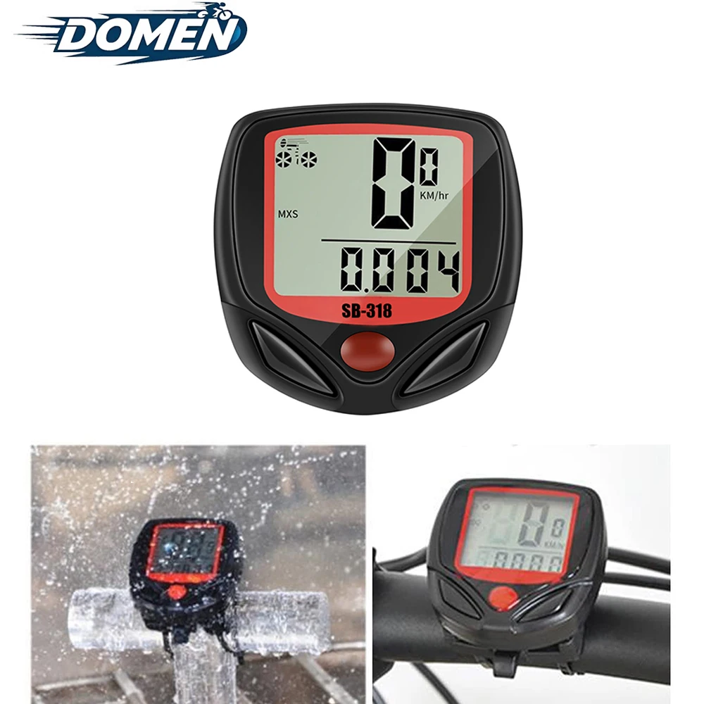 DOMEN Bicycle Speedometer Bike Computer Multifunction Waterproof Wired Digital Stopwatch Cycling MTB Odometer Bike Accessories