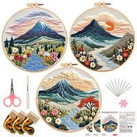 Embroidery Kit With Scenery Pattern Mountain Landscape For Skilled DIY Embroidery Adults Perfect Handmade Gift