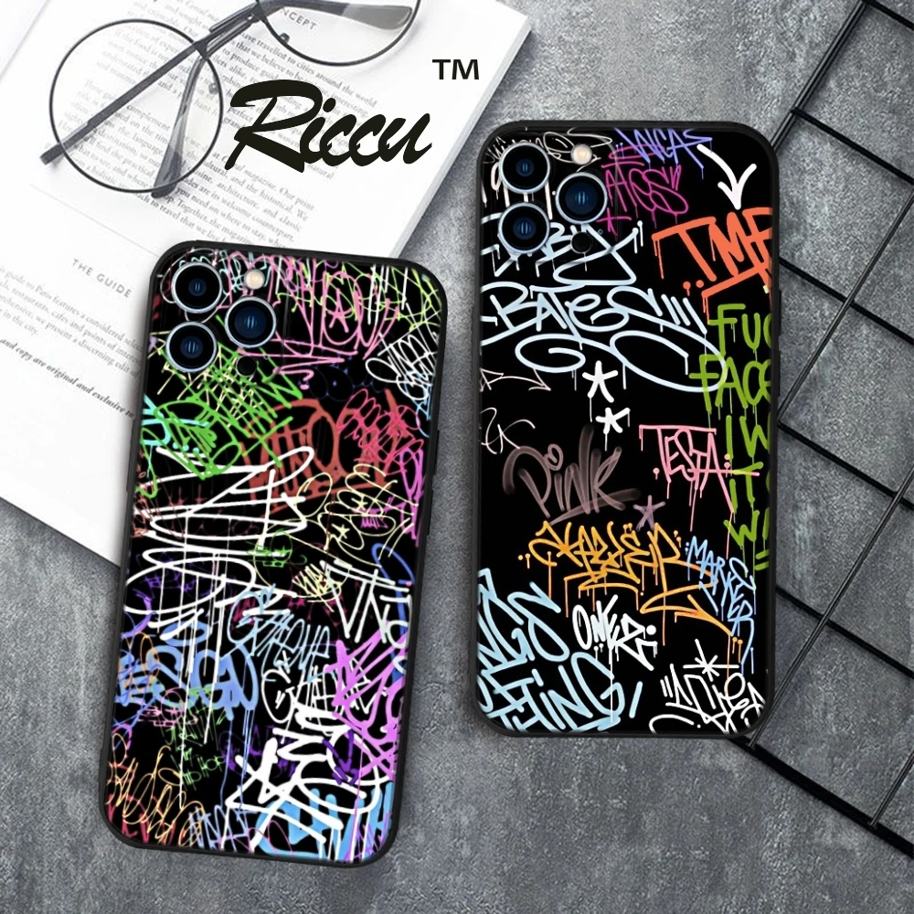 

Street Graffiti Art Phone Case FOR IPhone 16 15 14 11 12 Pro 15 Plus 16 Pro MAX XR XS MINI Samsung S25 S24 Black Covers