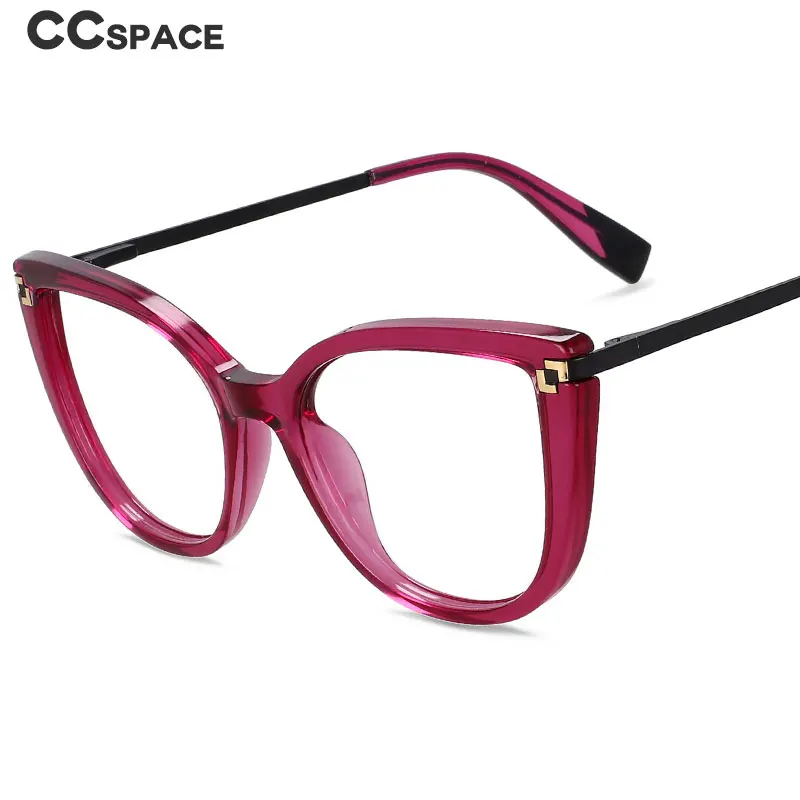56520 Women\'s Fashion High Quality TR90 Anti Blue Light Glasses Metal Spring Hinge Customized Prescription Glasses