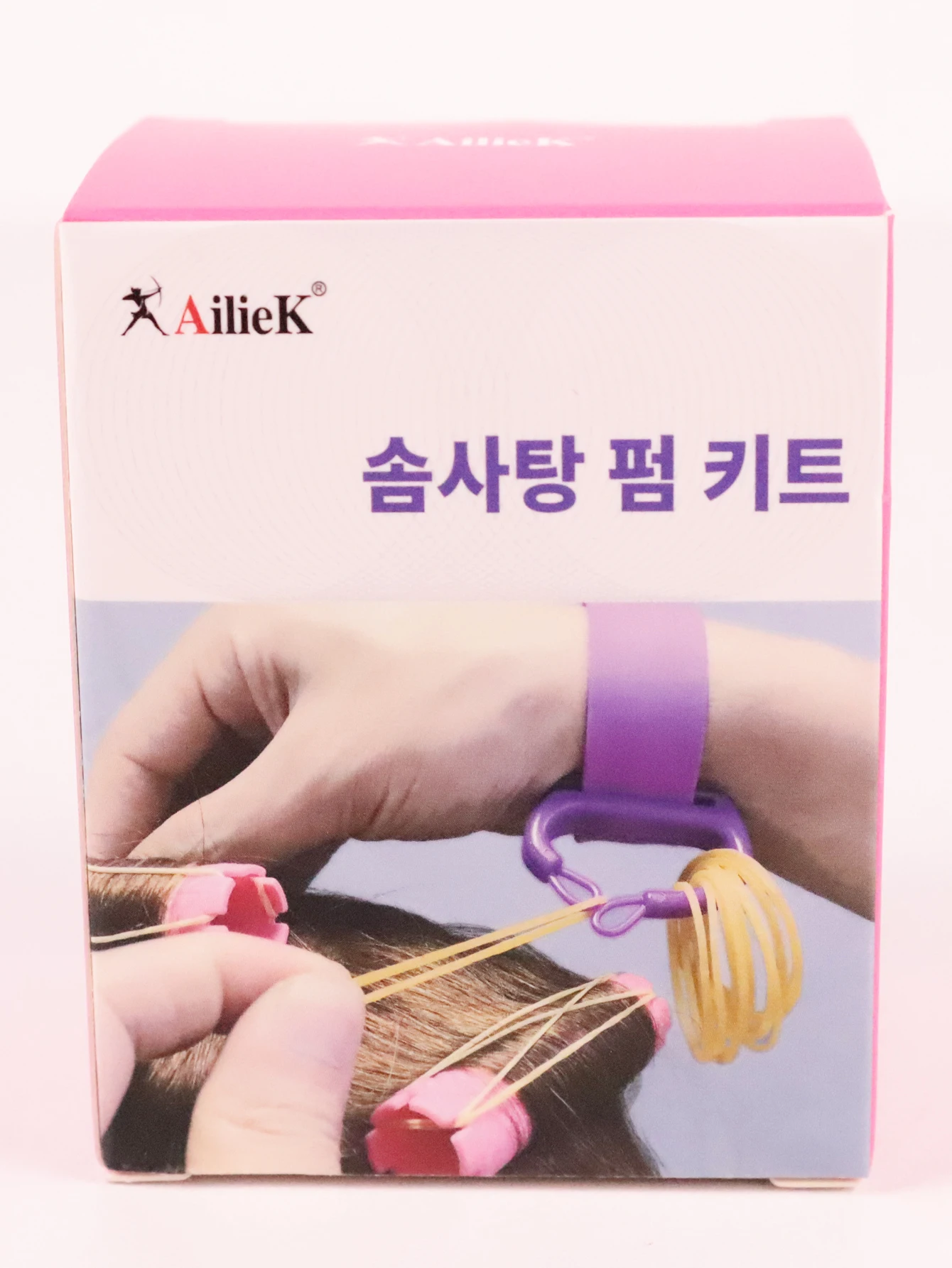 قطعة واحدة من سوار المعصم في صالونات التجميل، سوار معصم لتصفيف الشعر، حامل سوار مطاطي معلق خاص بشعر مستعار حقيقي #3