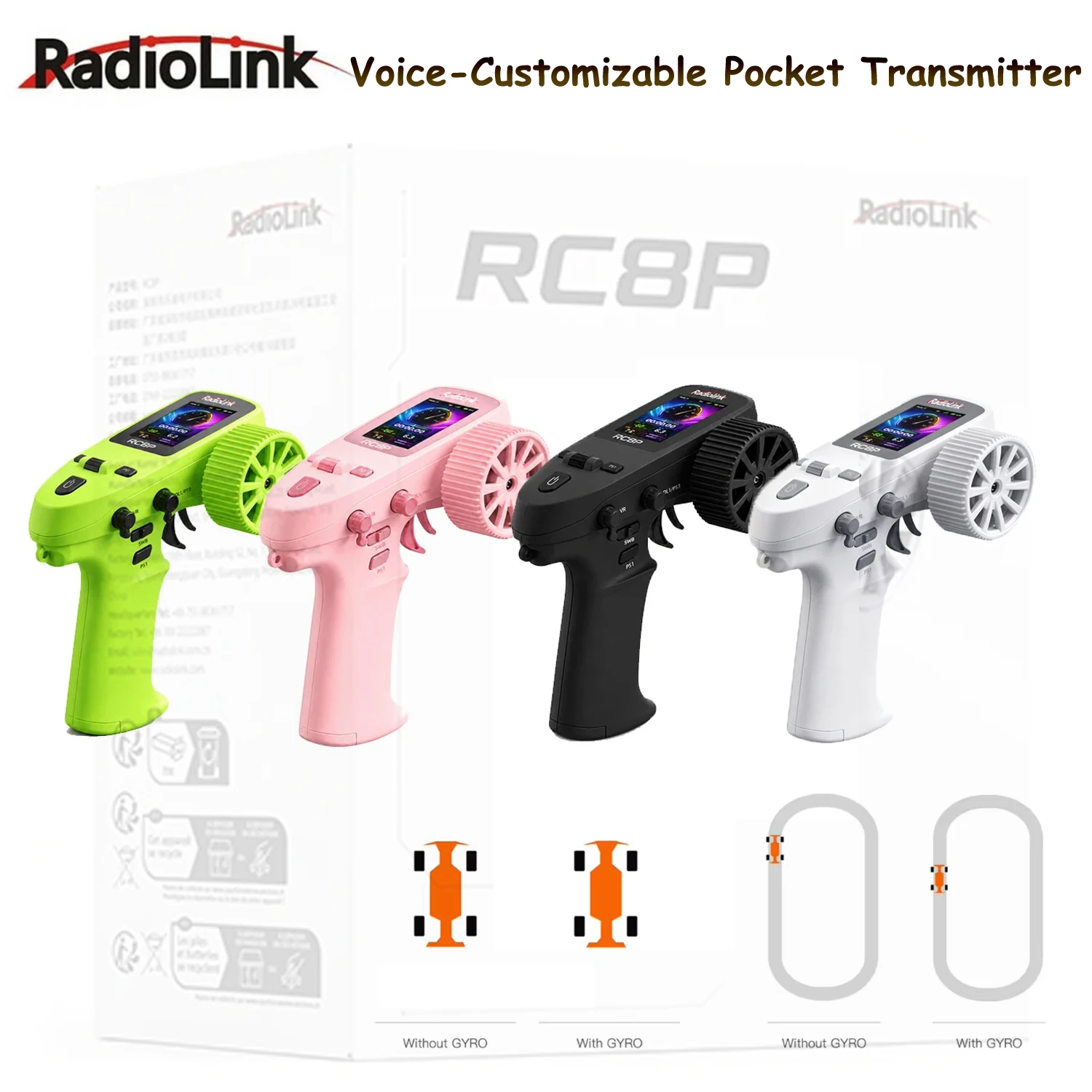 Radiolink 2.4G RC8P 8CH RC Transmitter with R8FG Receiver 2.4