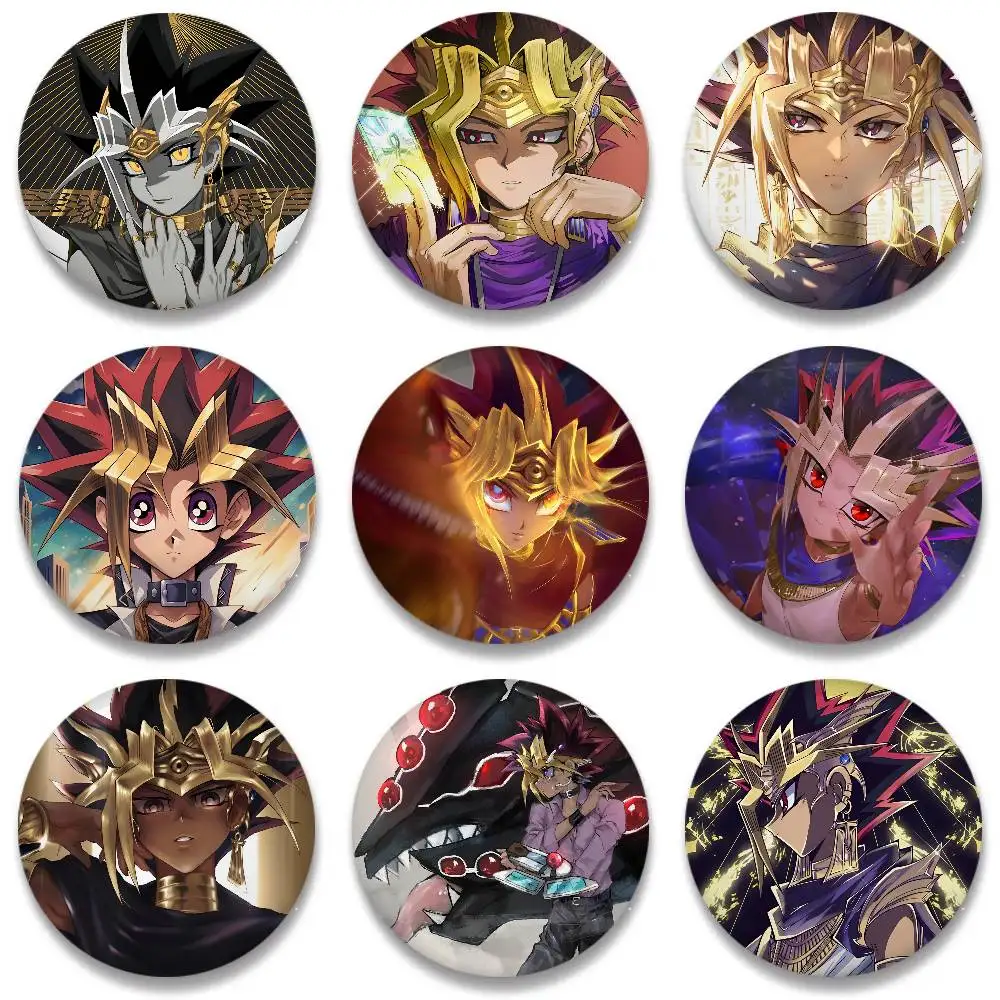 Yu-Gi-Oh Pharao Atem Spiel Abzeichen Runde Abzeichen Cartoon Brosche Kleidung Rucksack Zubehör Anstecknadel
