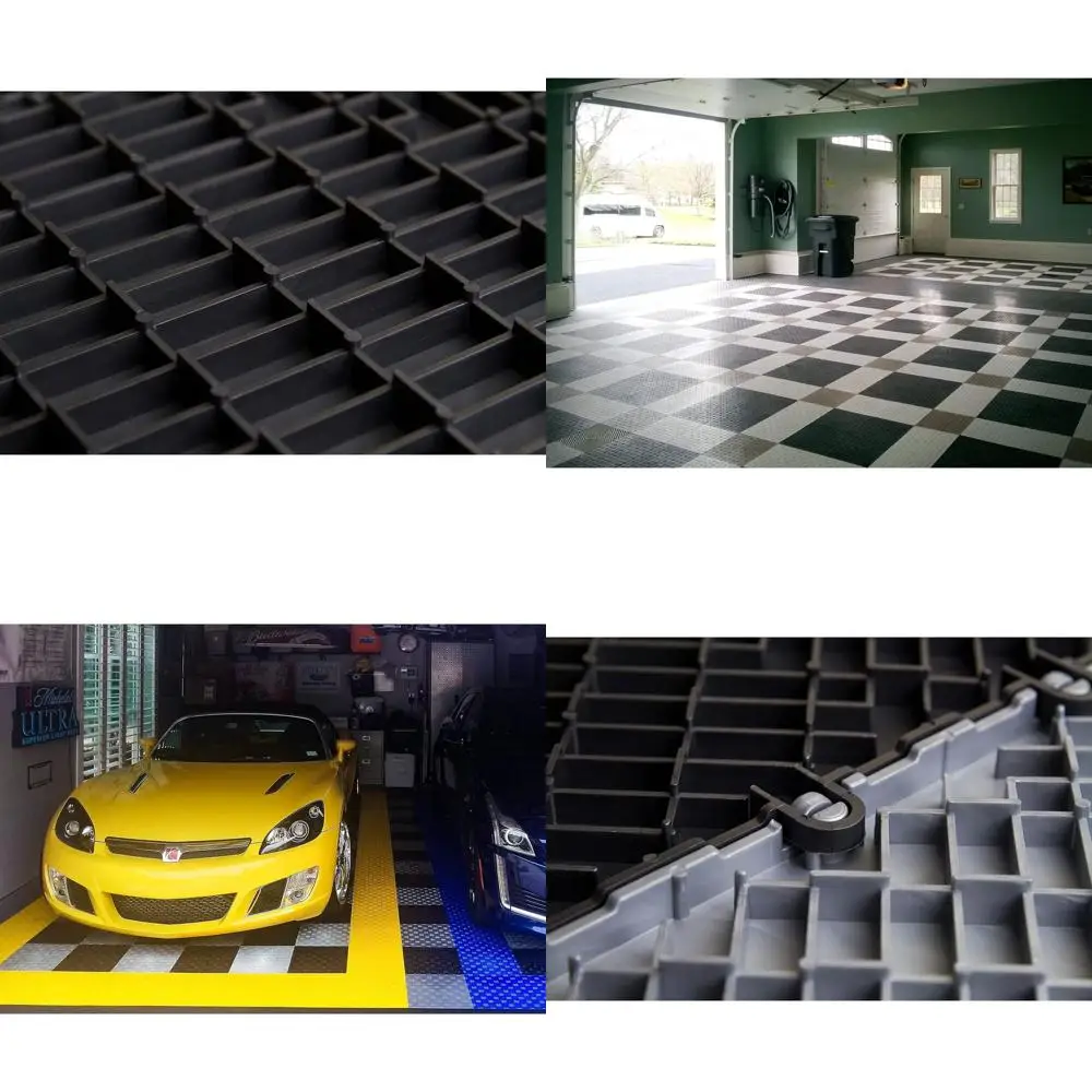 

Interlocking Non-Slip Garage Flooring Tiles, Durable Copolymer, Easy Install, Red, 24-Pack (12x12)