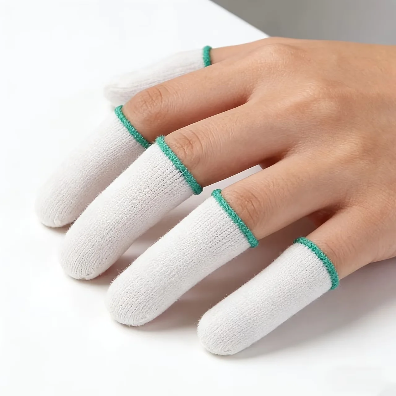 50pcs of Nylon Finger Cots, Fingertip Protectors to Prevent Finger Abrasion, Breathable and Wear-Resistant Industrial Finger