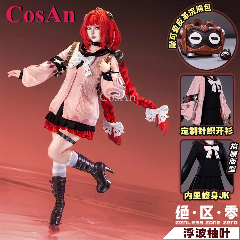 

CosAn Game Zenless Zone Zero Ukinami Yuzuha Cosplay Costumes Sweet Elegant Uniforms Full Set Halloween Party Role Play Clothing
