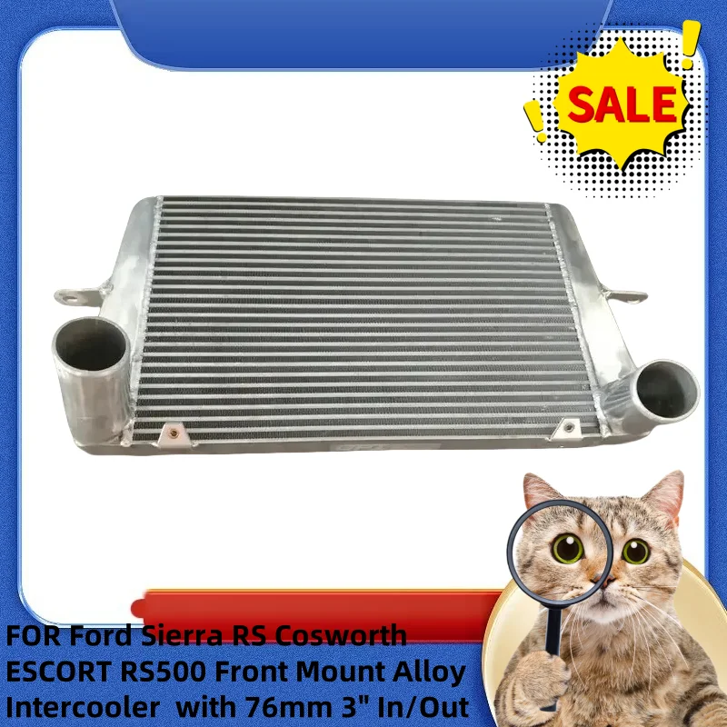 Nuevo superventas completo para Ford Sierra RS Cosworth ESCORT RS500 Intercooler de aleación de montaje frontal con 76mm 3 "entrada/salida
