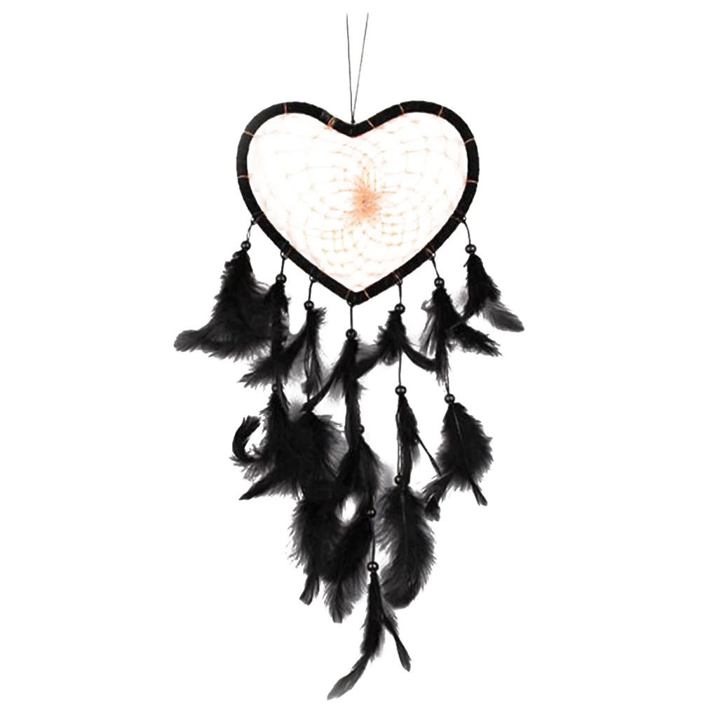 Design Heart Indian Style Handmade Decorative Bridal Car Ornaments Feather Rubber