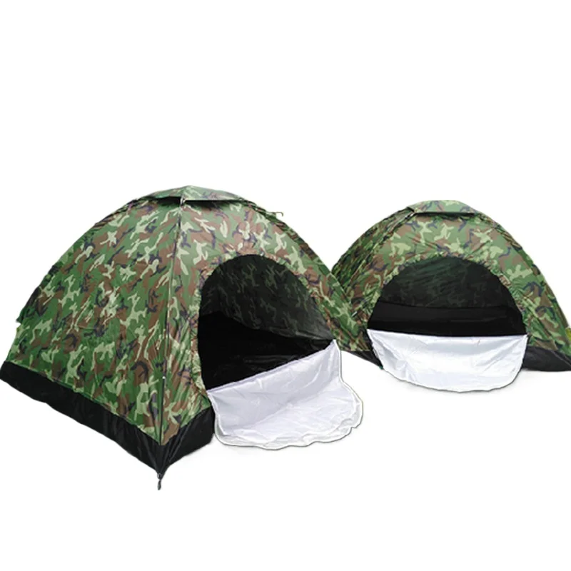 Wholesale Single Layer Pop Up Camping Tent for Outdoor Hiking Mountaineering Multi Person Camouflage Waterproof UV Protection