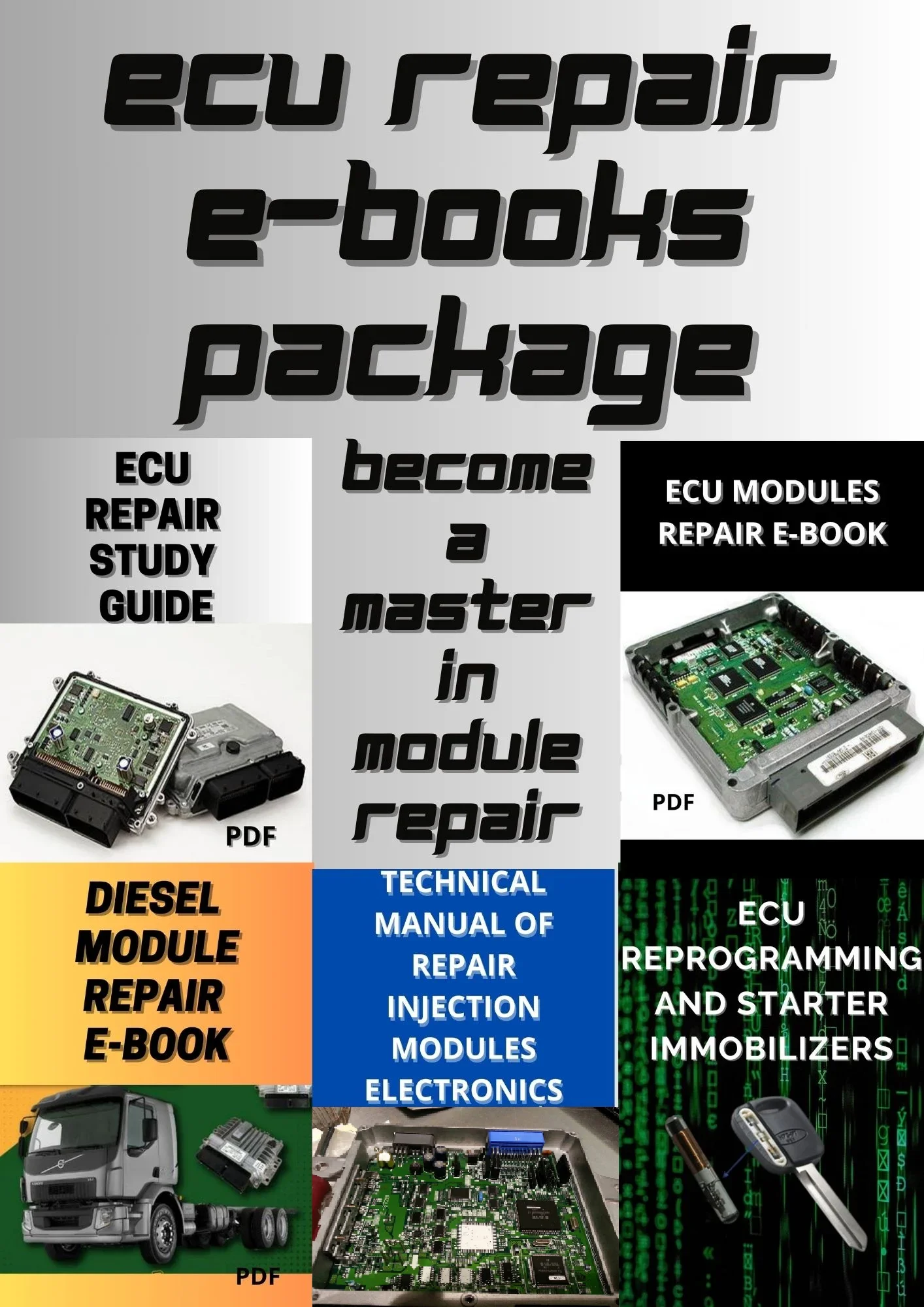 

ECU Module Repair Ebooks Package - Diesel Injection Workshop Repair Guide for Automotive Electronics How to Repair Modules