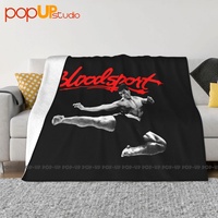 Bloodsport Van Damme Movie Funko 80S Kumite Frank Dux Blanket Flannel Breathable For Sofa Bedroom