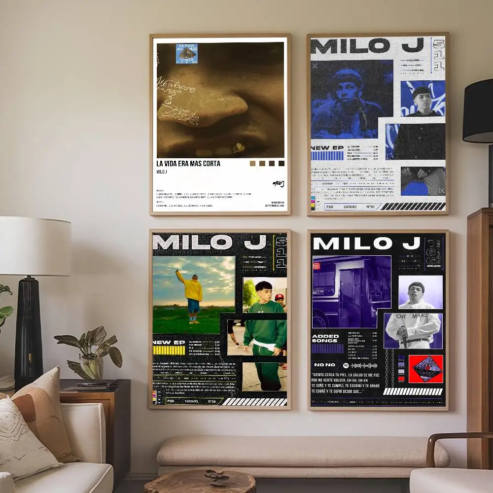 

Rapper Milo J Poster Prints Self Adhesive Home Suitable for Living Room Decor Decoration Wall