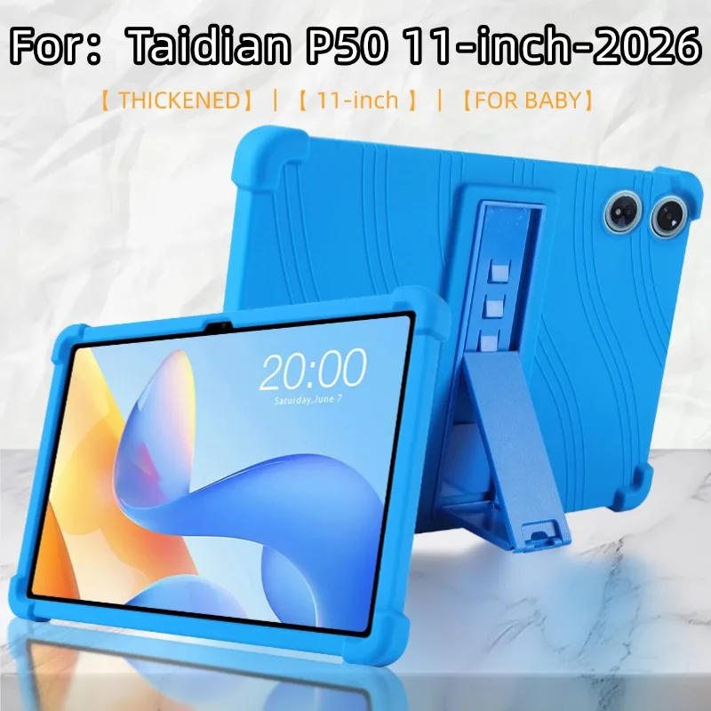 Anti-fall Tablet Case For Teclast P50 T50 Plus 11 Inch 10.95 2025 2026 Soft Silicone Shockproof Armor Stand Cover Funda Capa
