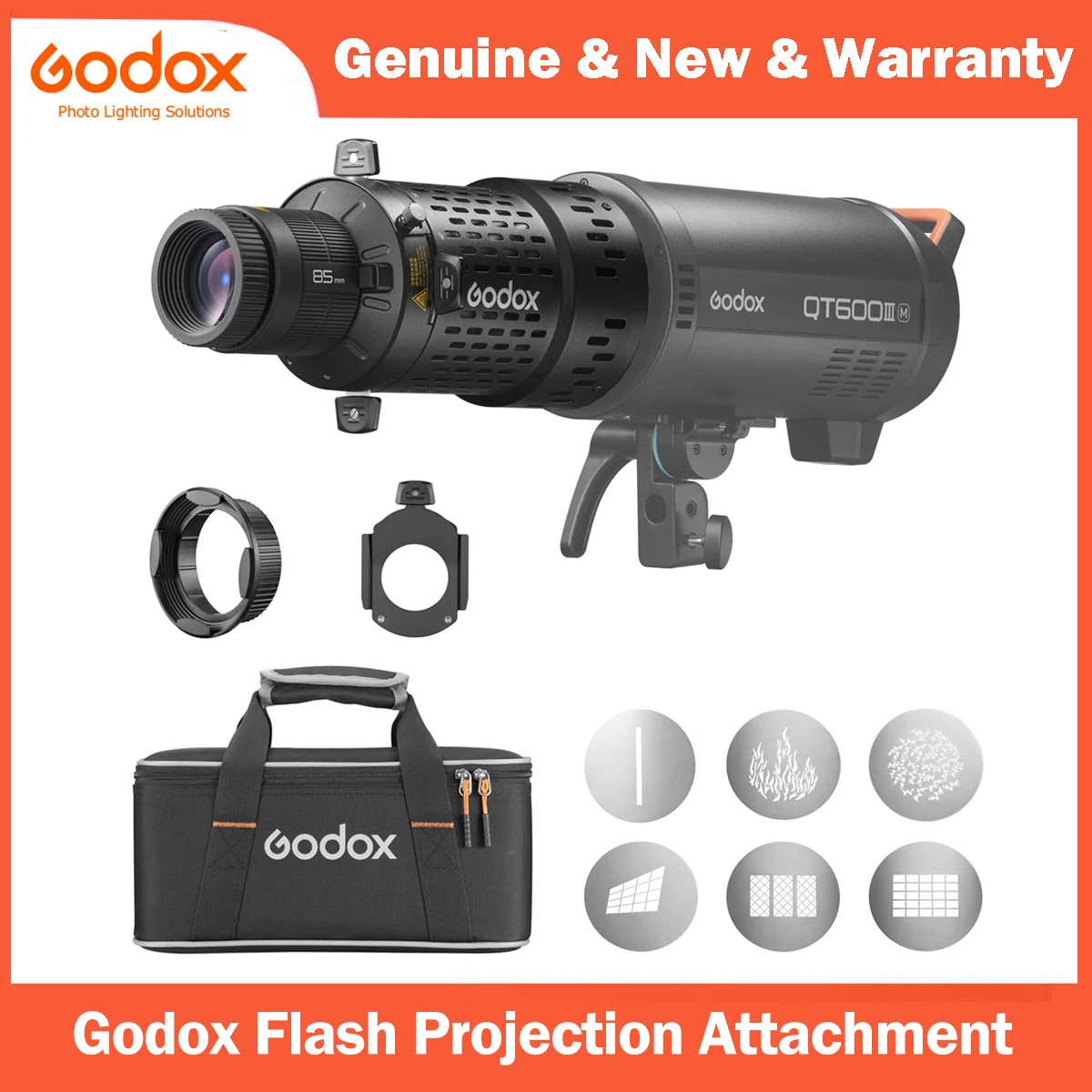 Godox BFP BLP Flash Projection Attachment for Bowens Mount Flash Speedlight for Godox AD600Pro SK400II MS300V QT Series QT600III