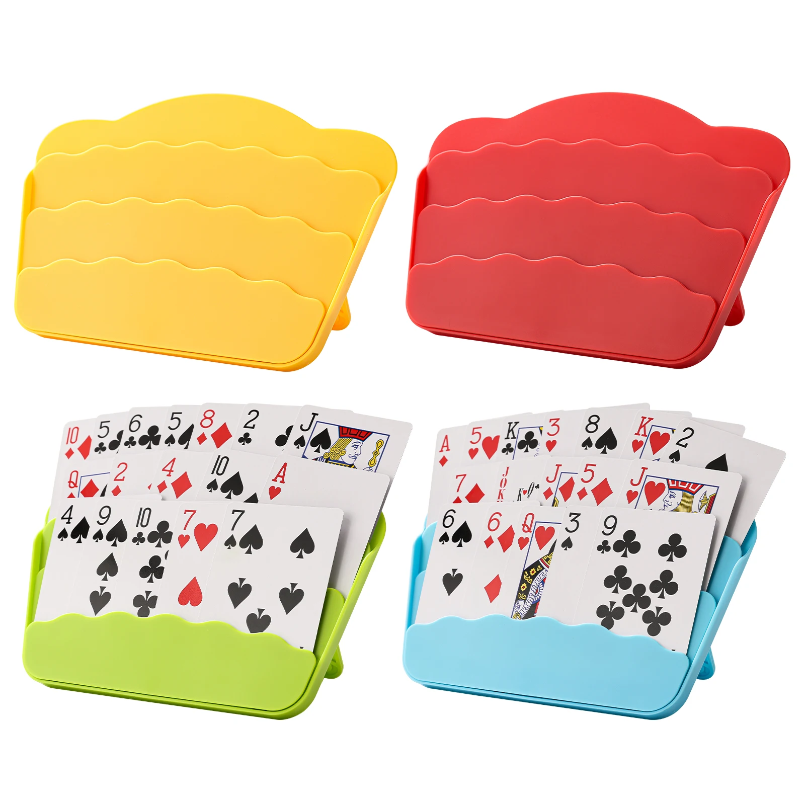 1/2/4Pcs Poker Card Stand, Practical Card Game Rack Holder for Storing & Displaying Playing Cards, Household Game Accessory
