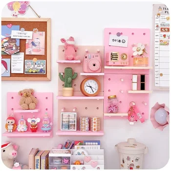 Punch-Free Pegboard Wall Organizer Shelf 1