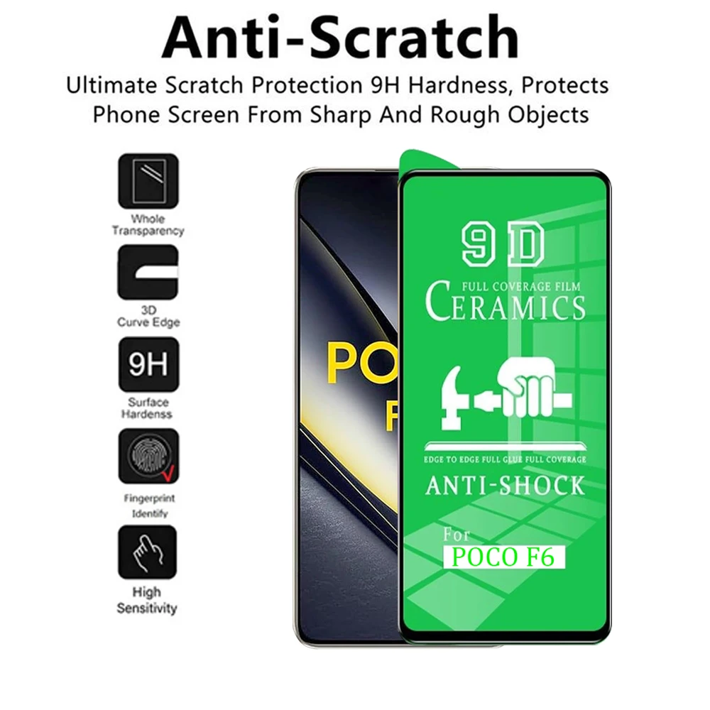 1-5PCS Ceramic Film For POCO F6 F5 F4 M6 M5 M4 M3 Pro Screen Protector For POCO X6 X5 X4 X3 Pro 5G C65 C40 Not Glass Soft Film