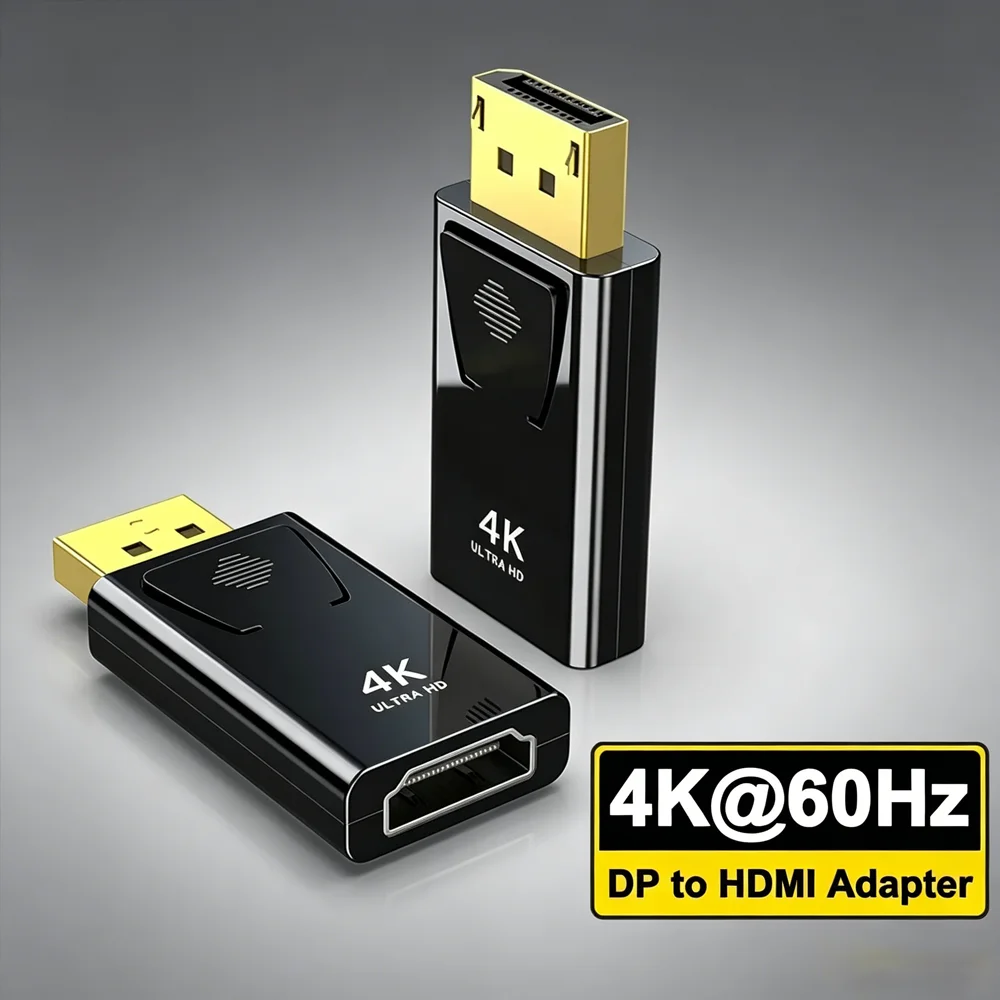 DP to HDMI-compatible Converters PC TV Projector Displayport Male to Video Female Dongle for Office Caring Computer